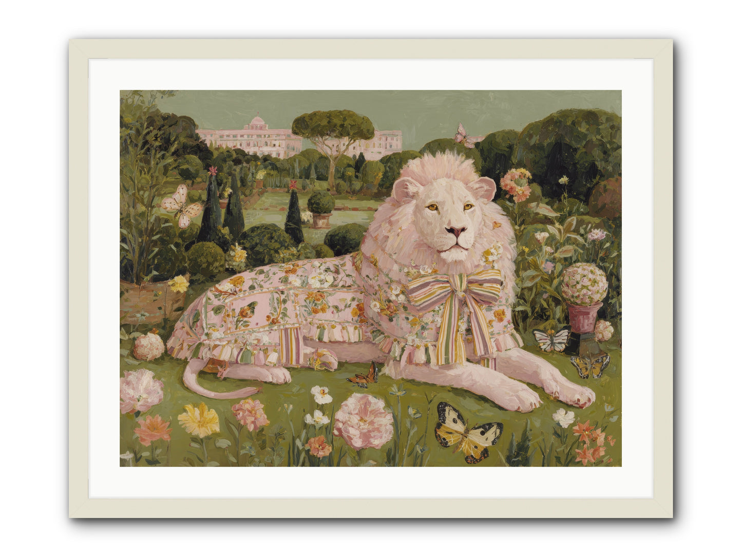 Blush Fold no.2 -- Framed Print - White 32x24