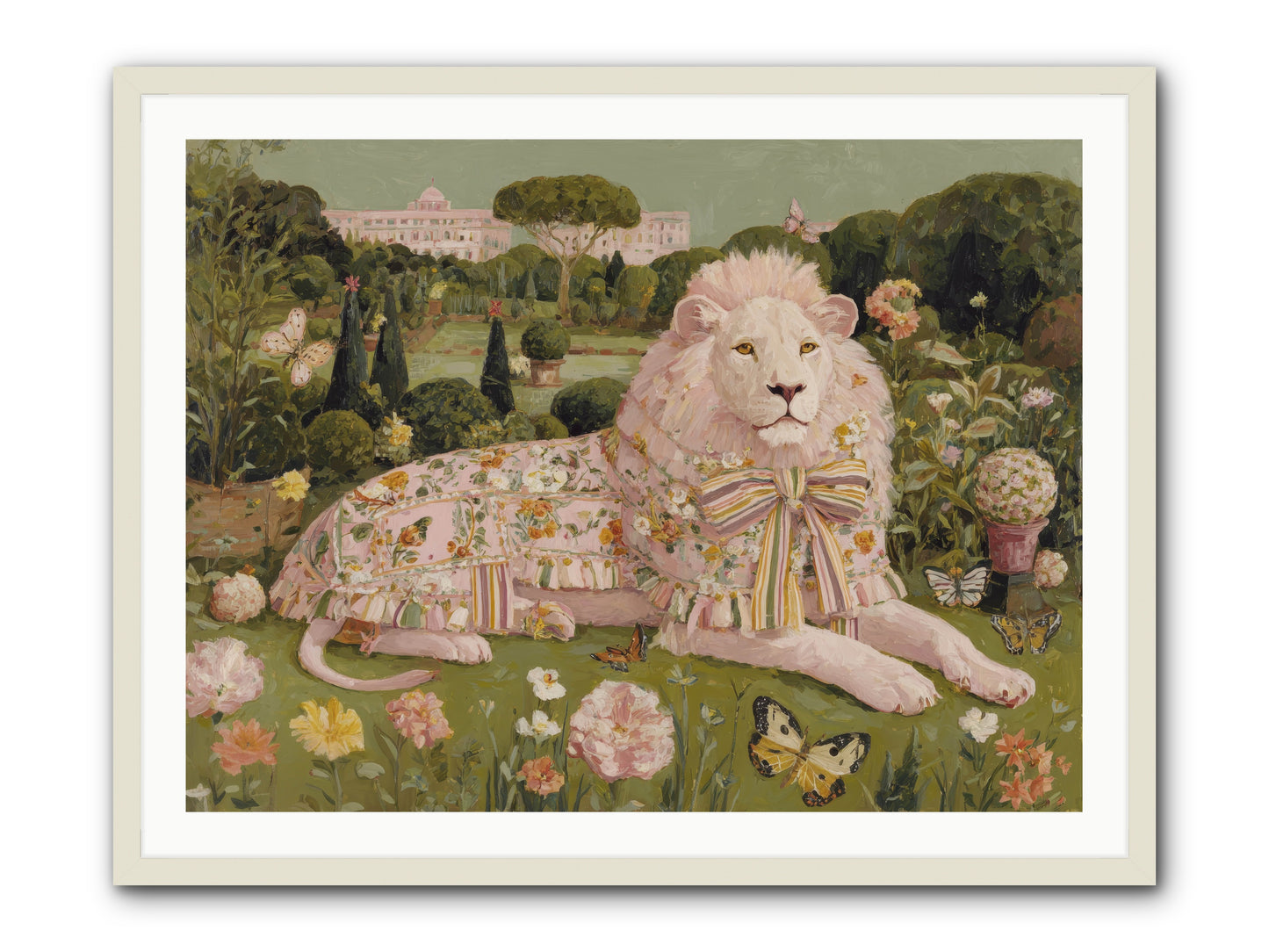 Blush Fold no.2 -- Framed Print - White 40x30