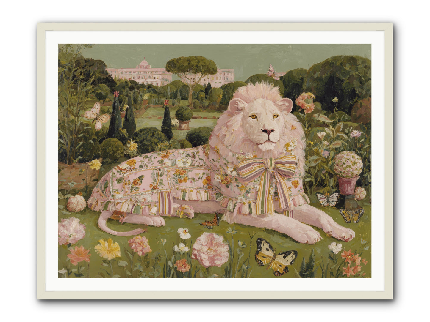 Blush Fold no.2 -- Framed Print - White 48x36