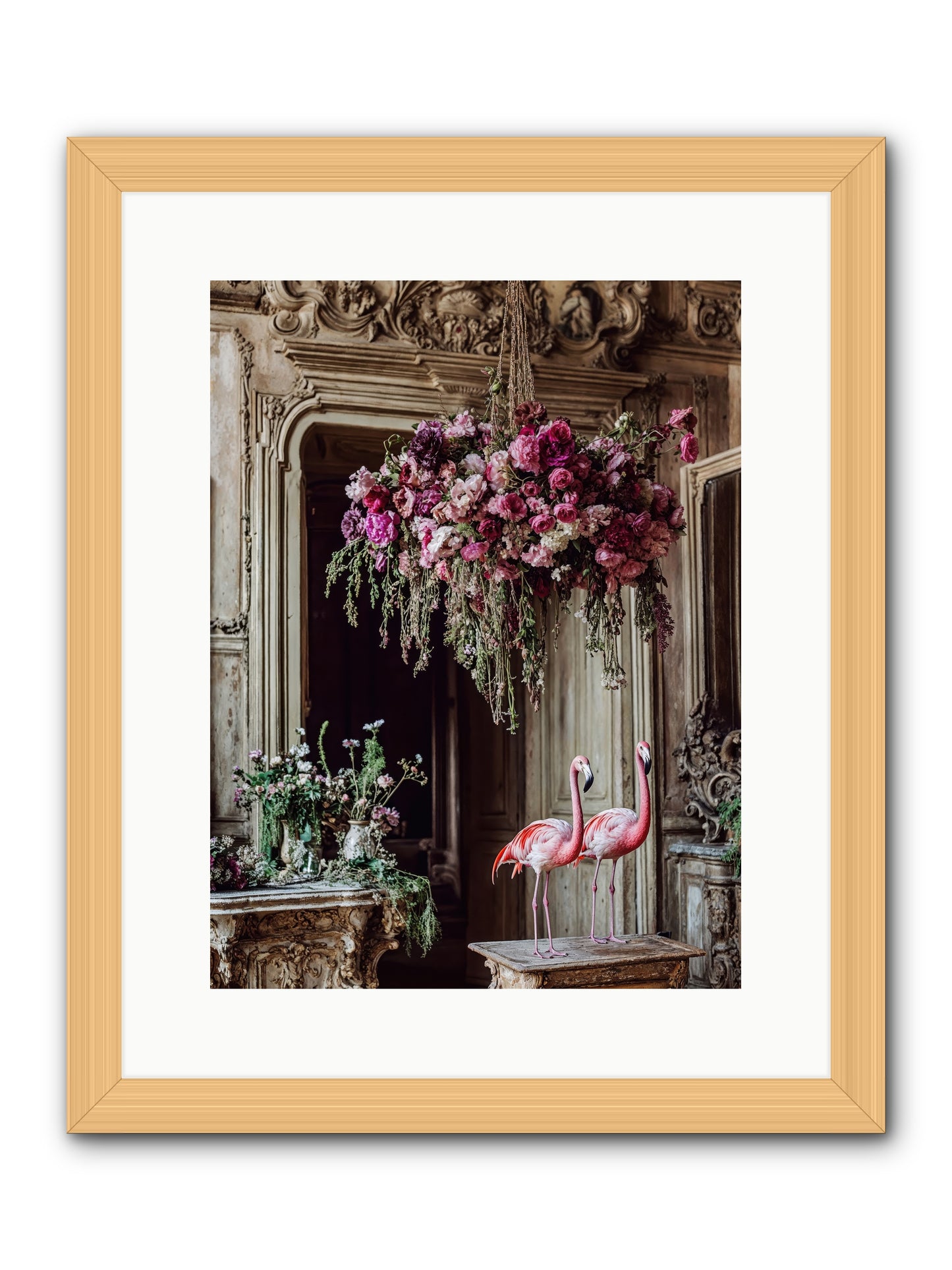 Blush Hour Sentinels -- Framed Print - Natural 12x16