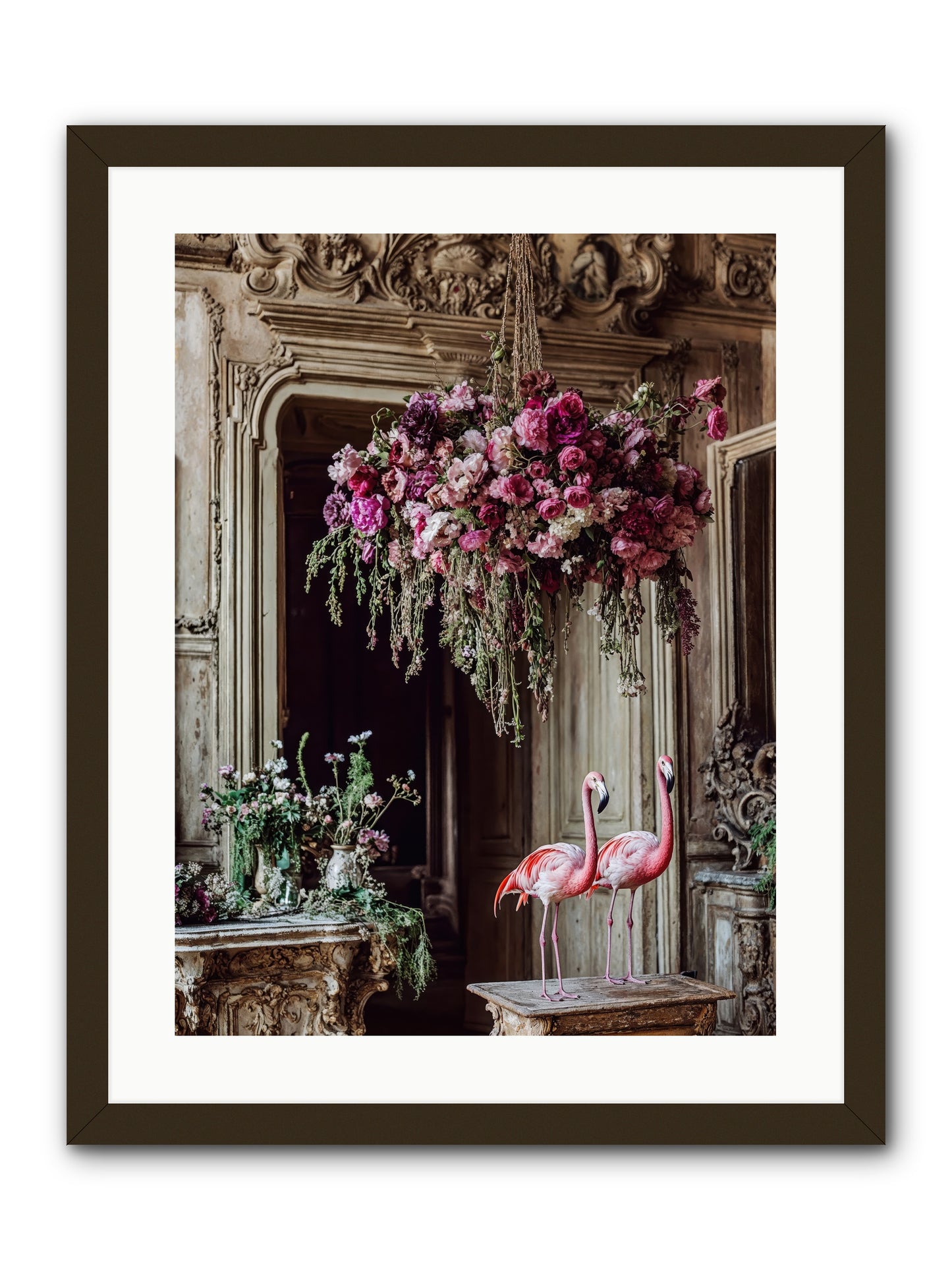 Blush Hour Sentinels -- Framed Print - Black 18x24