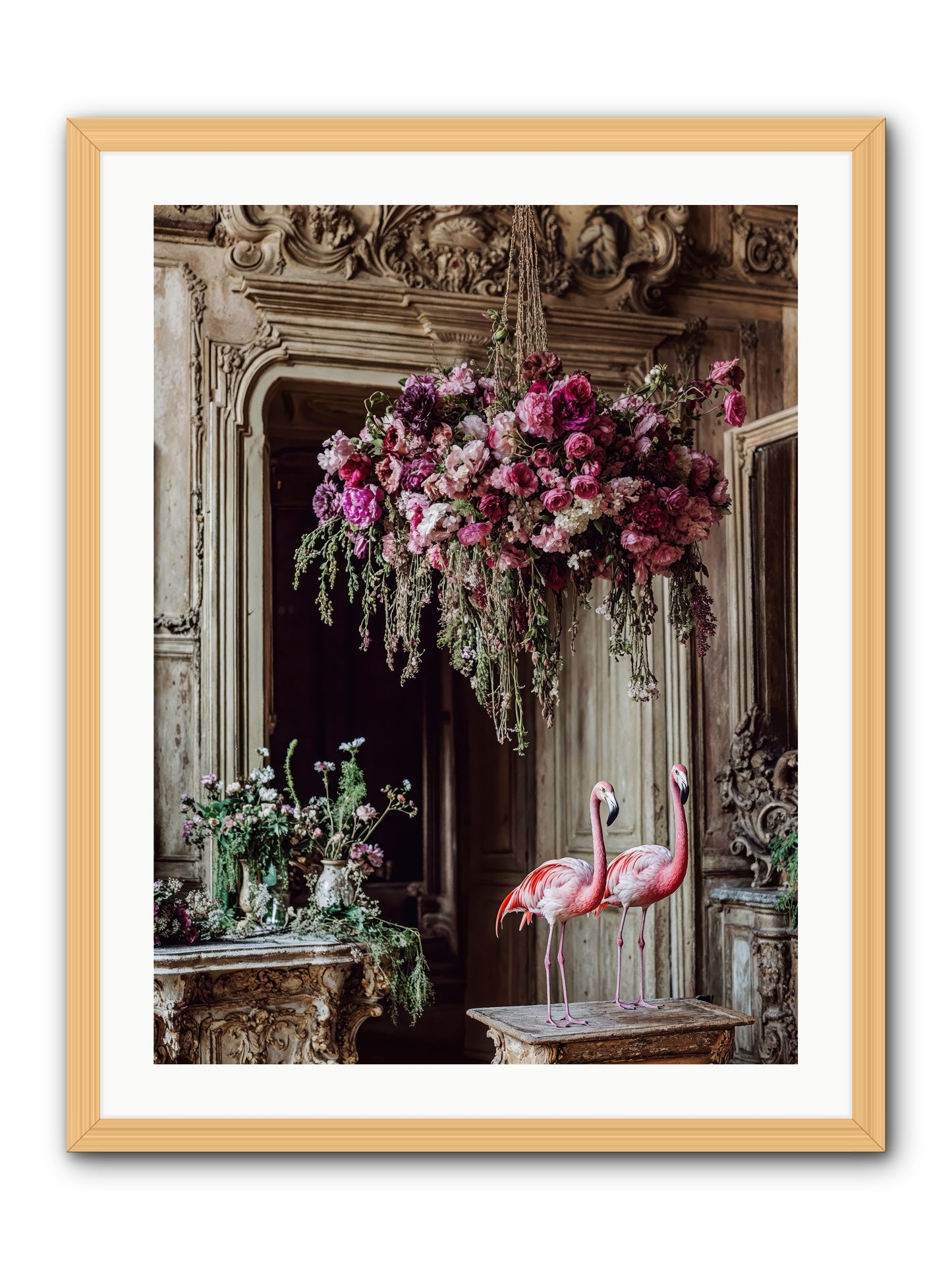 Blush Hour Sentinels -- Framed Print - Natural 24x32
