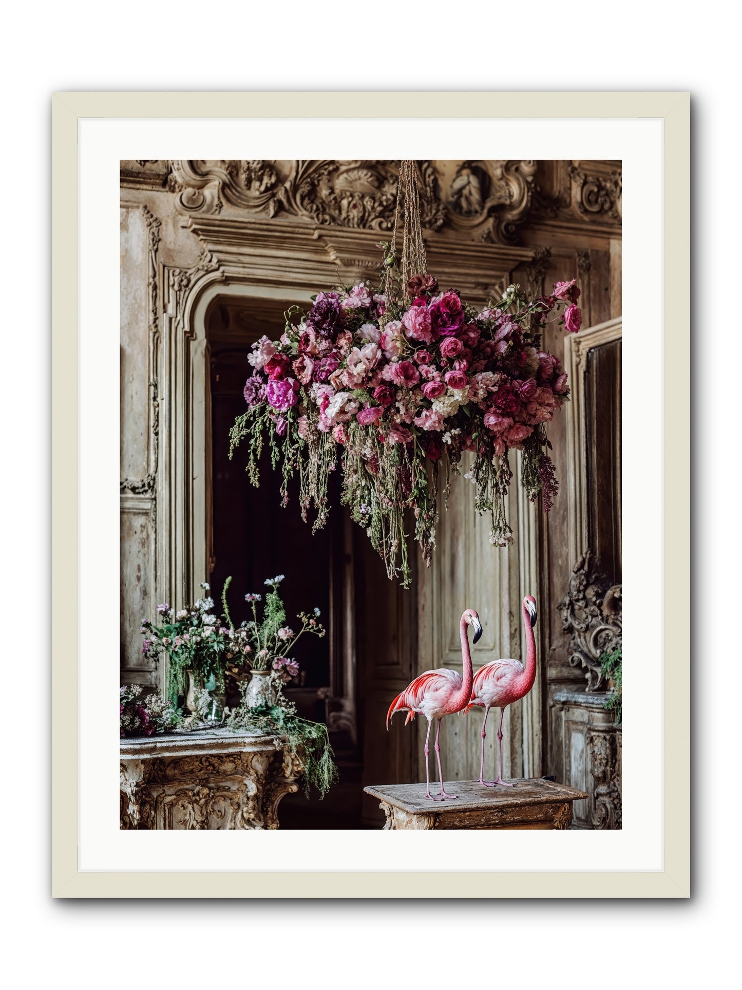 Blush Hour Sentinels -- Framed Print - White 24x32