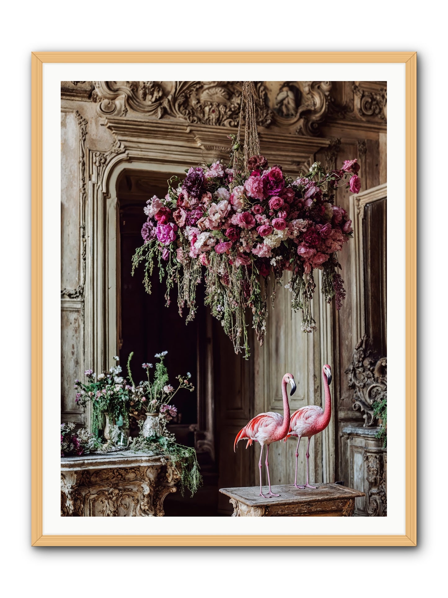 Blush Hour Sentinels -- Framed Print - Natural 36x48