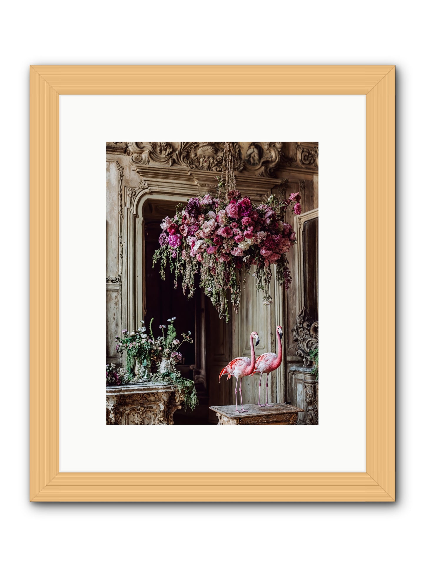 Blush Hour Sentinels -- Framed Print - Natural 9x12