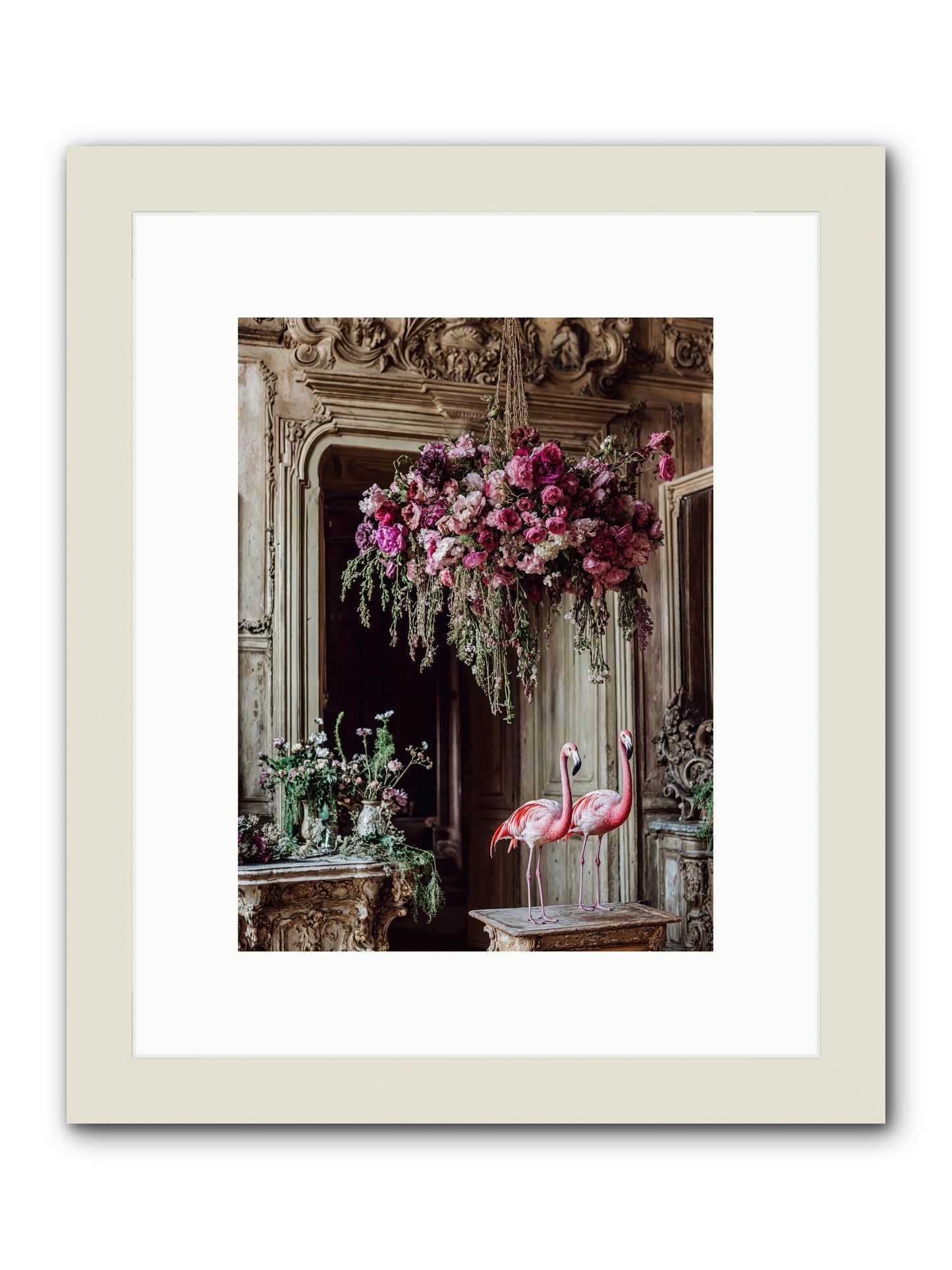 Blush Hour Sentinels -- Framed Print - White 9x12
