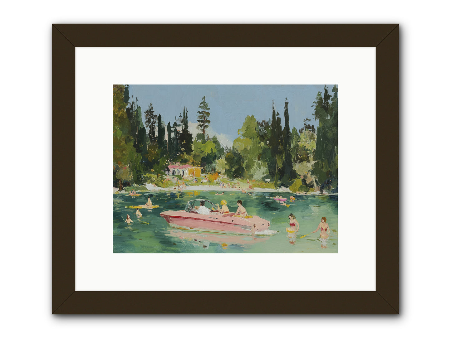 Boat Life -- Framed Print - Black 12x9