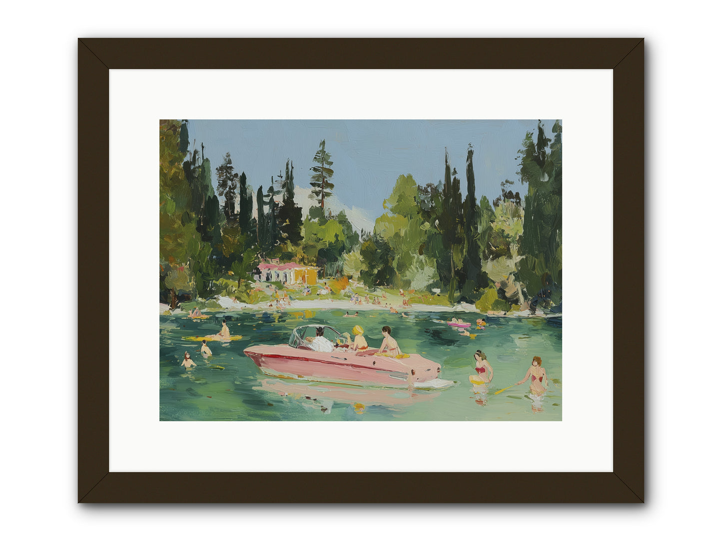 Boat Life -- Framed Print - Black 16x12