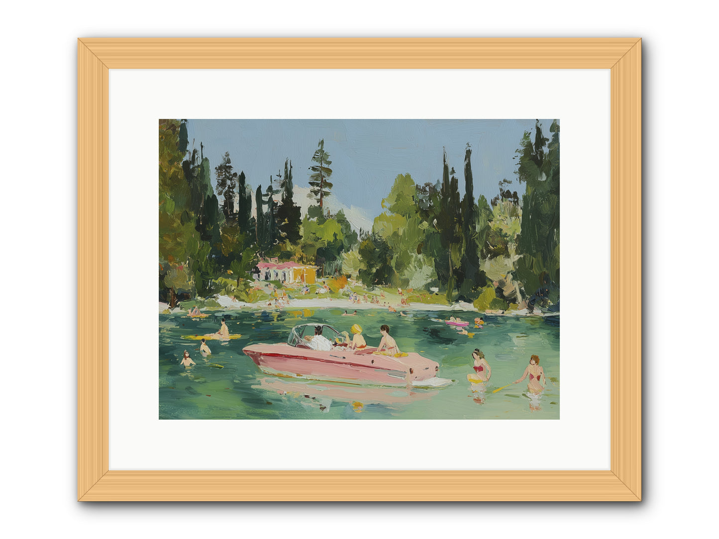 Boat Life -- Framed Print - Natural 16x12