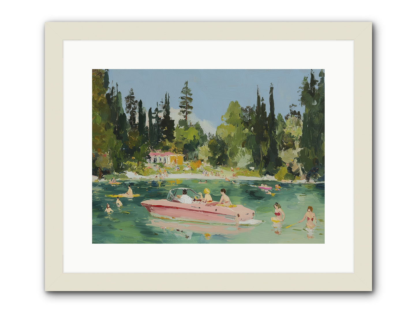 Boat Life -- Framed Print - White 16x12