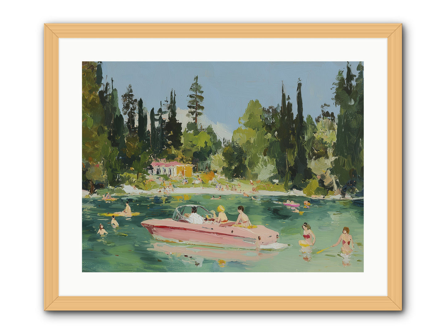 Boat Life -- Framed Print - Natural 24x18