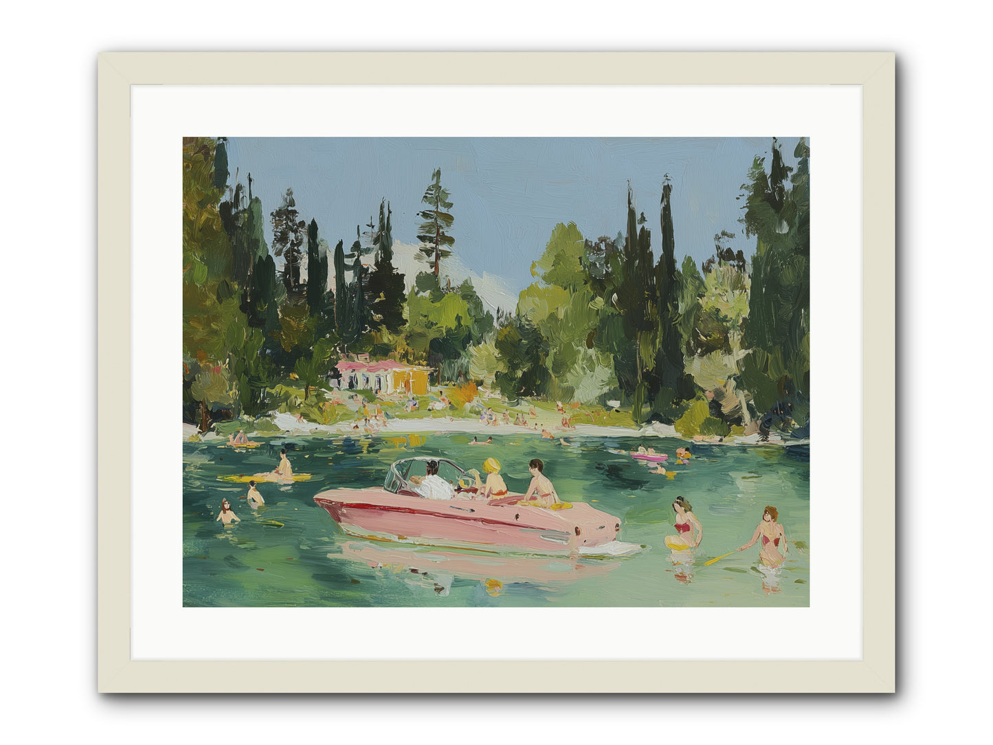 Boat Life -- Framed Print - White 24x18