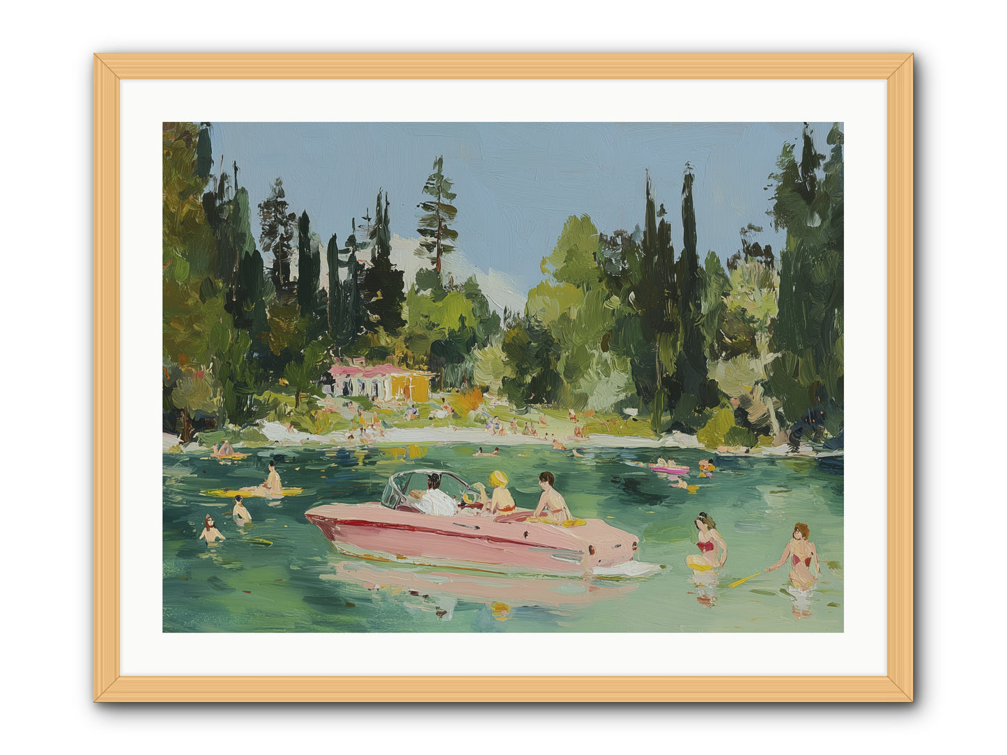 Boat Life -- Framed Print - Natural 32x24