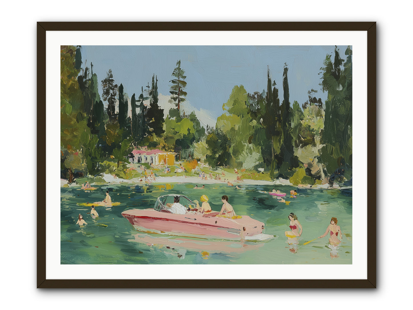 Boat Life -- Framed Print - Black 40x30