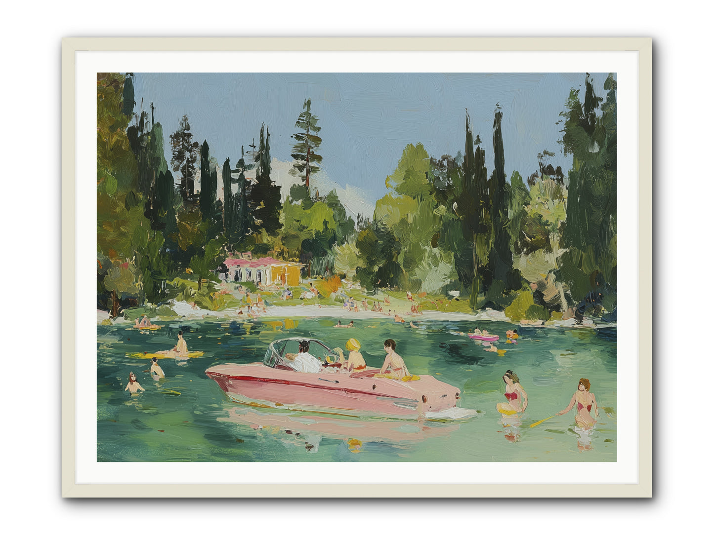 Boat Life -- Framed Print - White 48x36