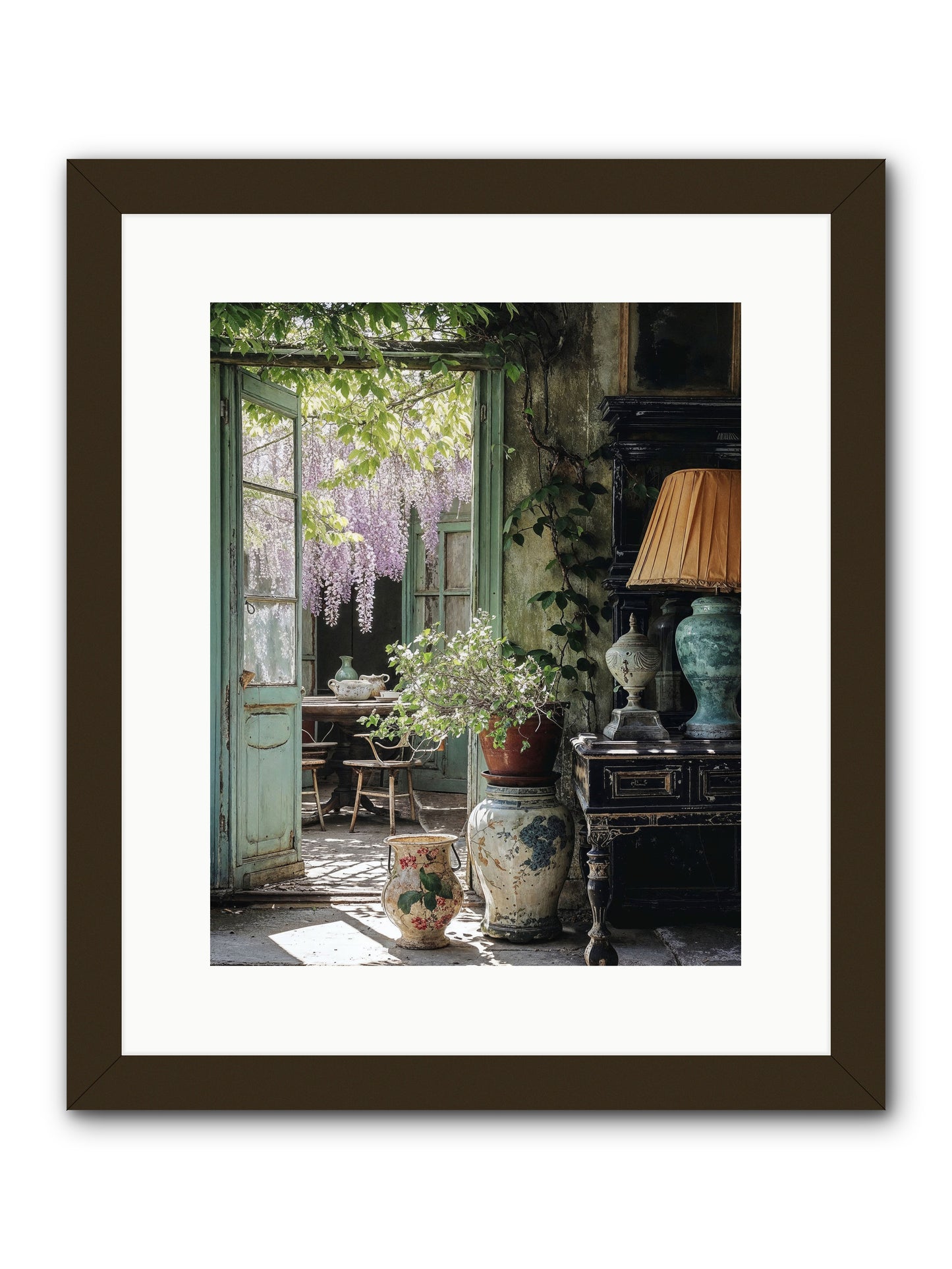 Bonjour Mon Amour -- Framed Print - Black 12x15