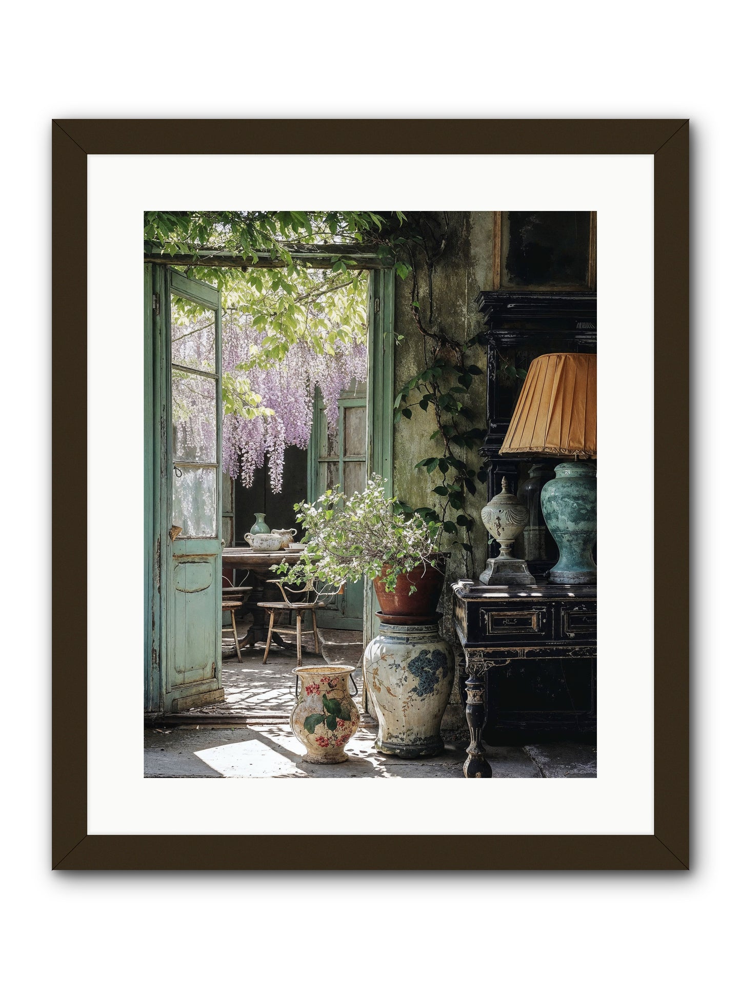 Bonjour Mon Amour -- Framed Print - Black 16x20