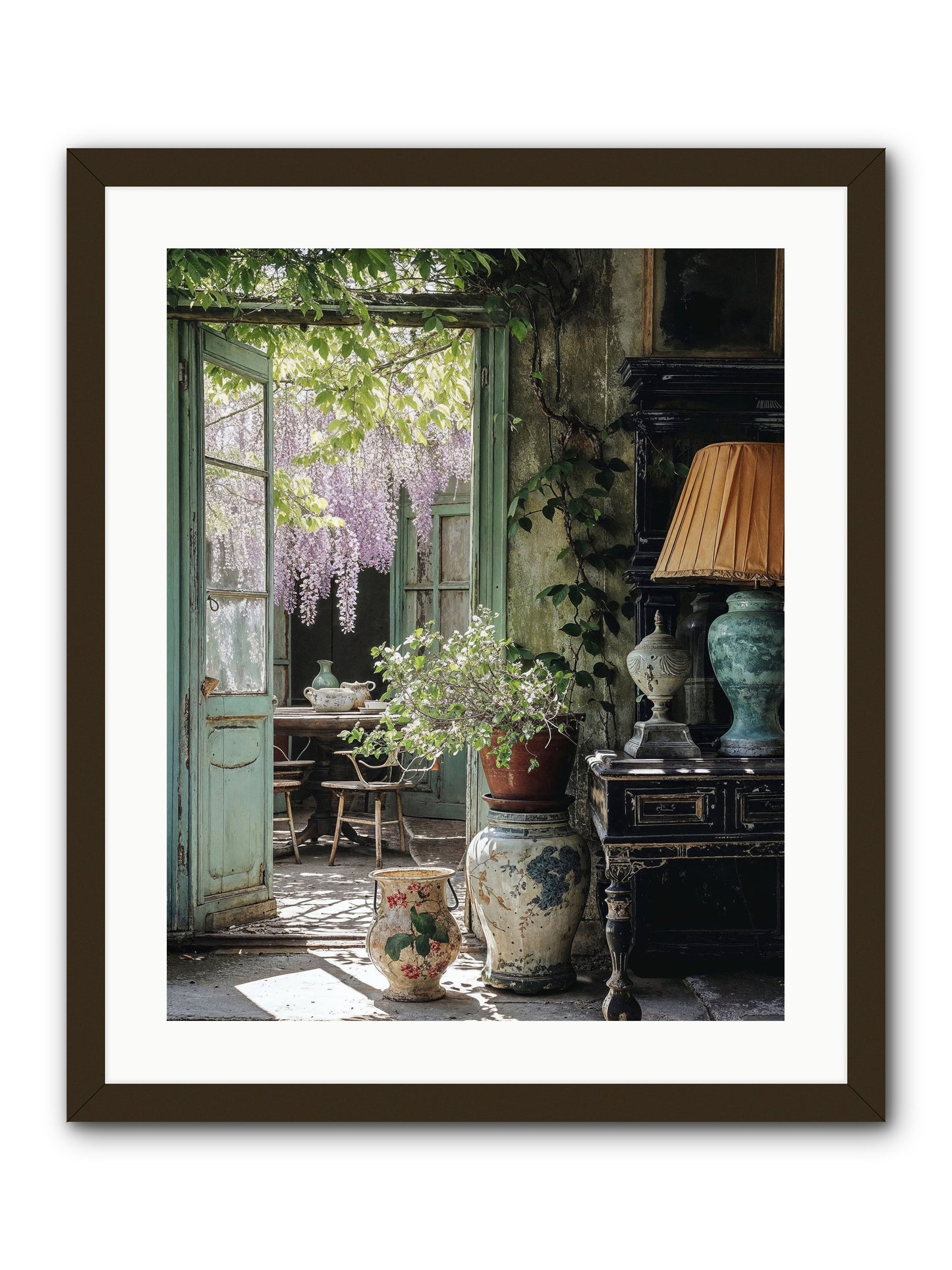 Bonjour Mon Amour -- Framed Print - Black 20x25