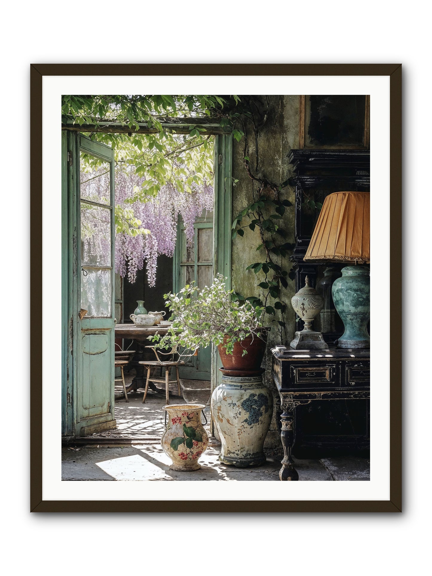 Bonjour Mon Amour -- Framed Print - Black 32x40