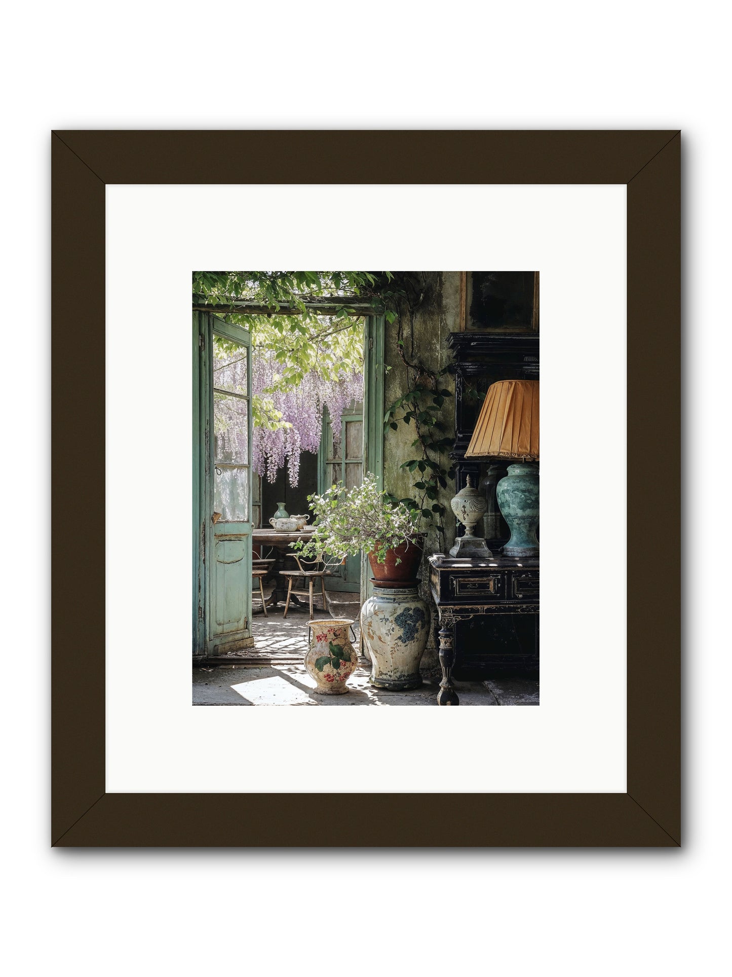 Bonjour Mon Amour -- Framed Print - Black 8x10