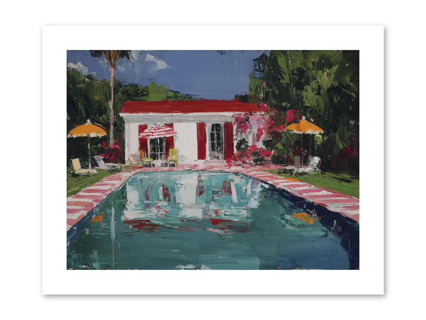 Bordeaux Beach Club -- Paper Print 12x9