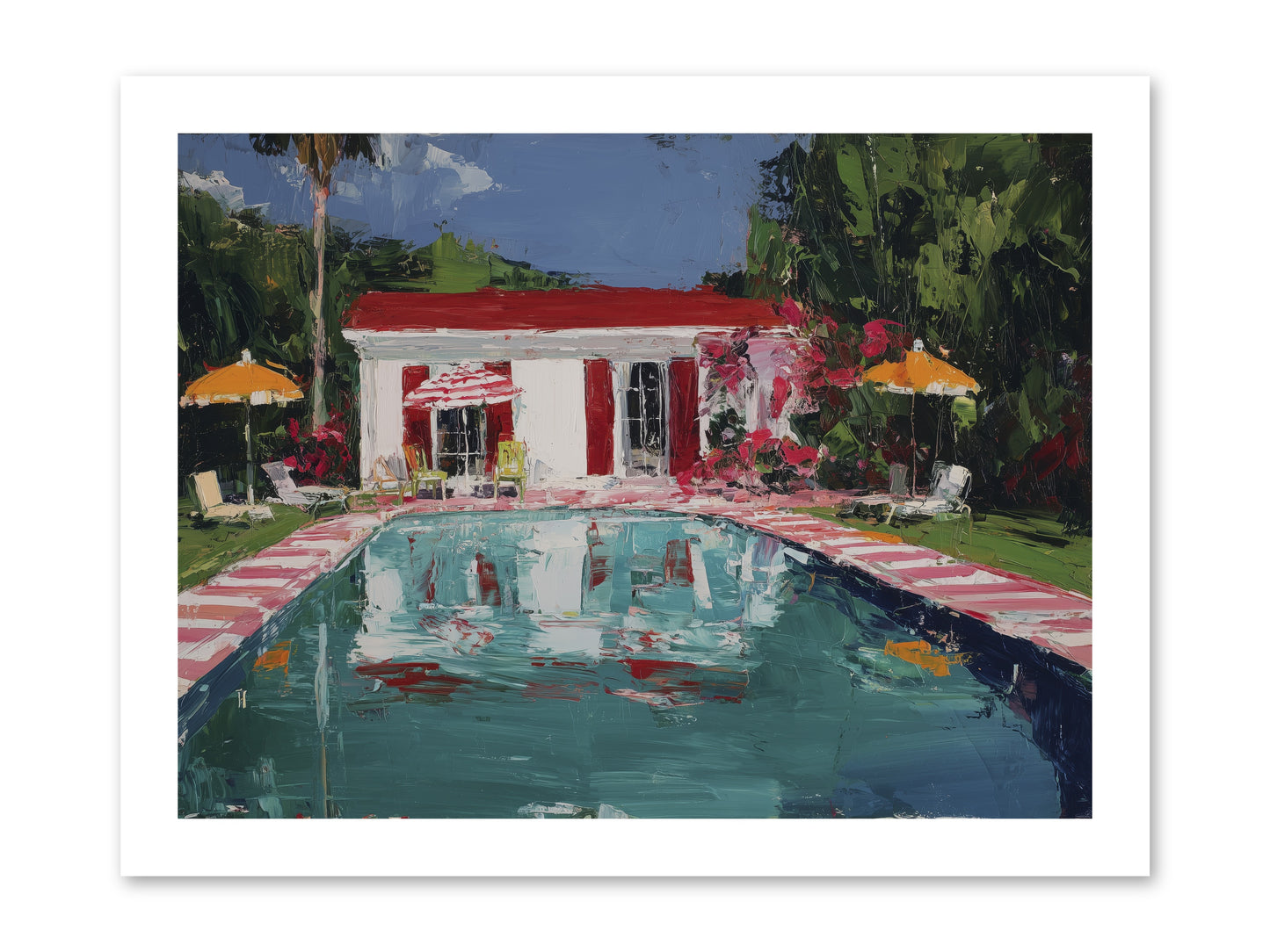Bordeaux Beach Club -- Paper Print 16x12