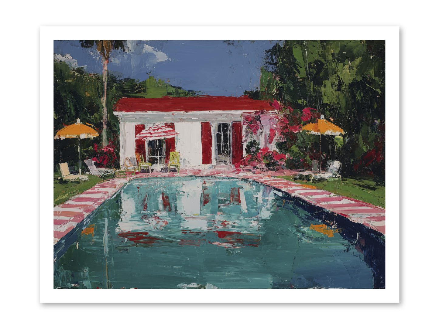 Bordeaux Beach Club -- Paper Print 24x18