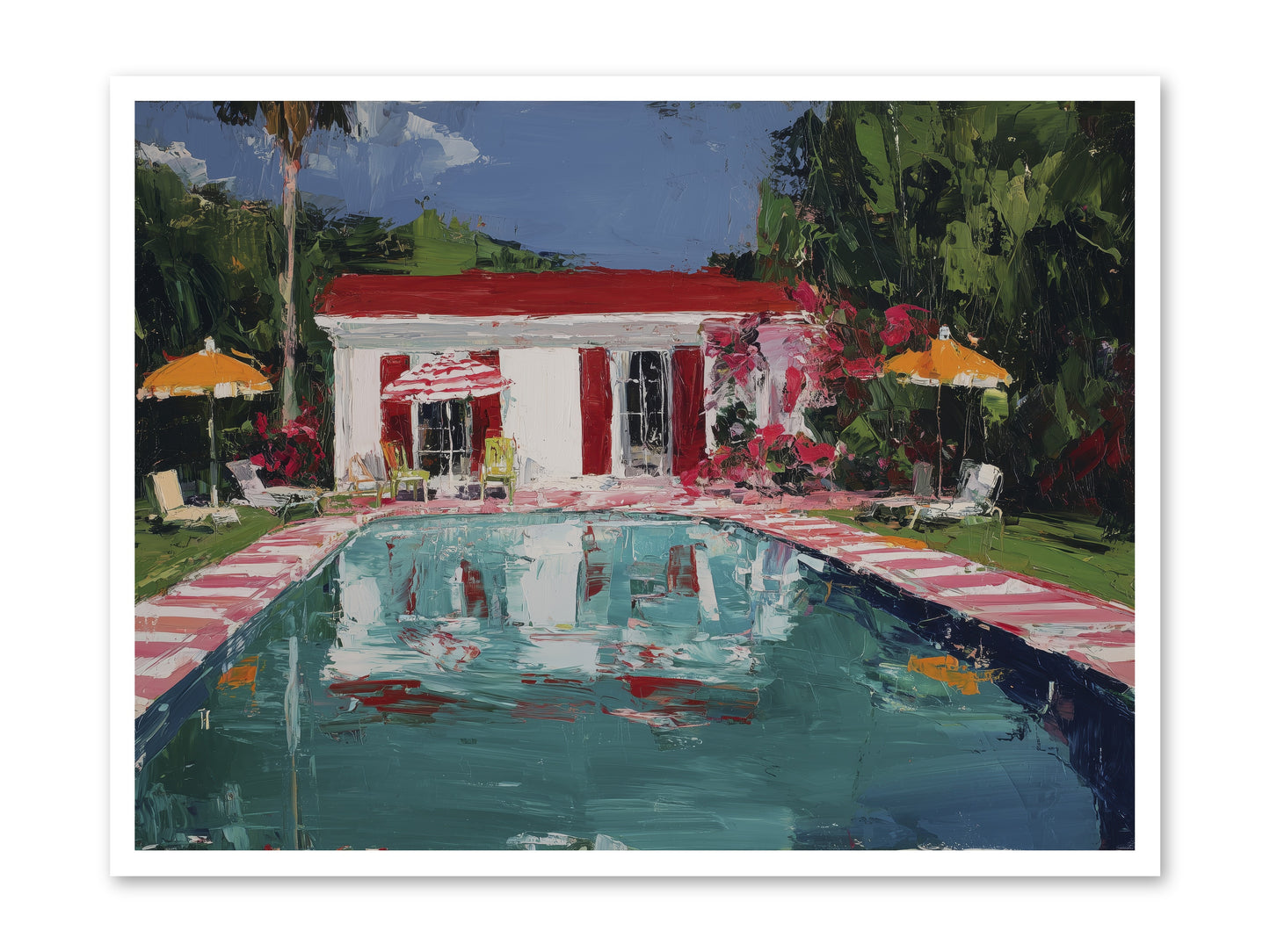 Bordeaux Beach Club -- Loose Canvas Print 40x30
