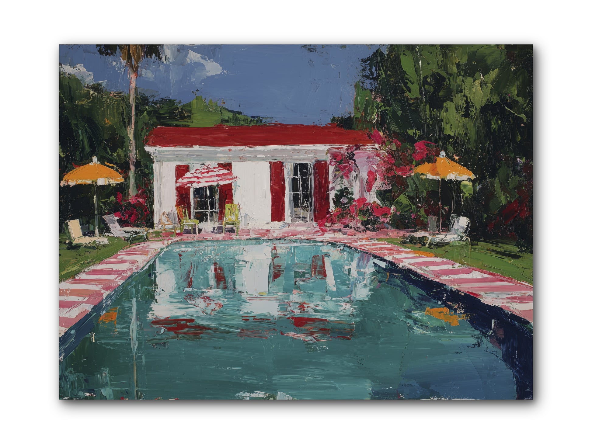 Bordeaux Beach Club -- Wrapped Canvas 12x9