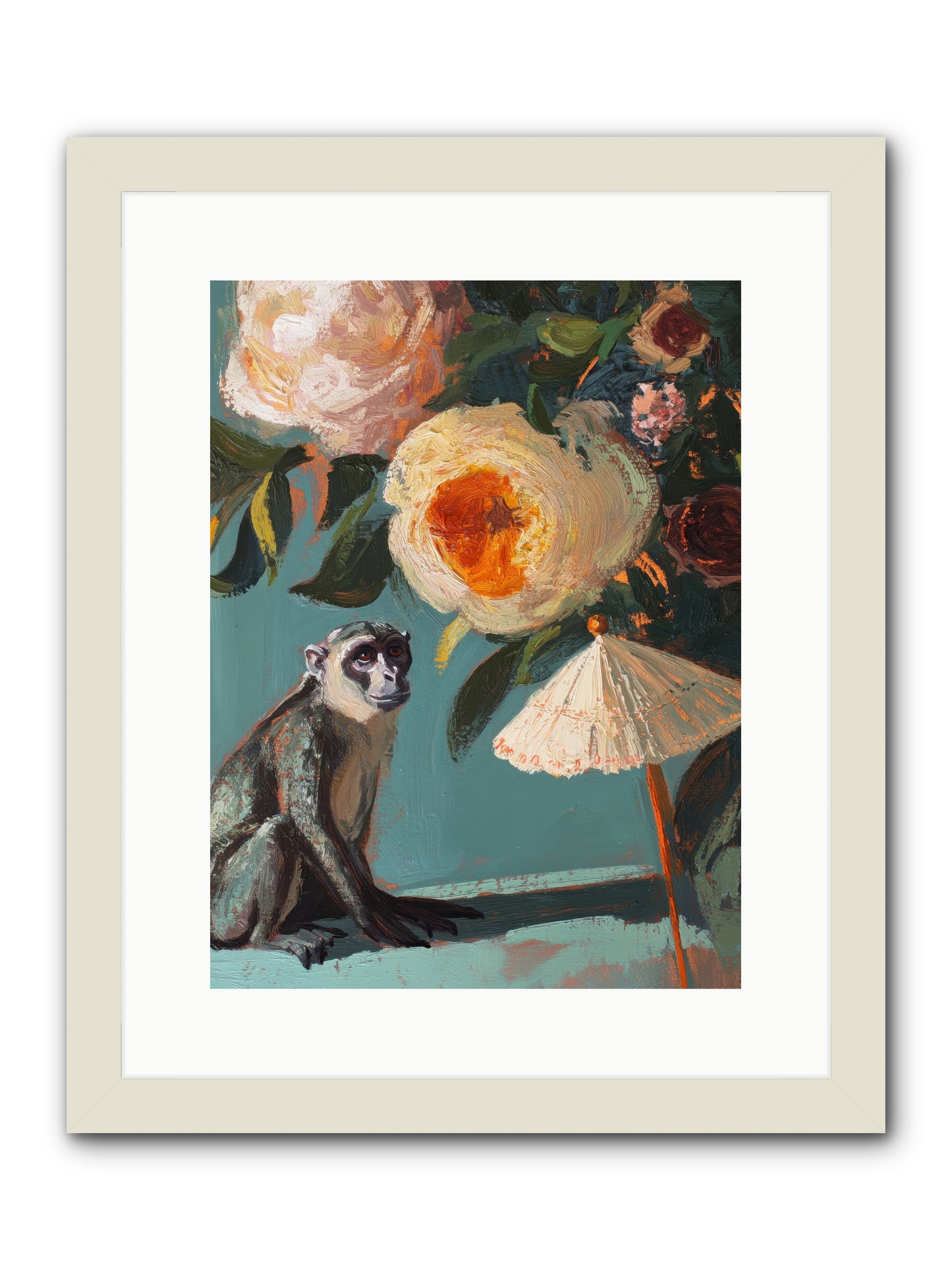 Botanical Charmer -- Framed Print - White 12x16