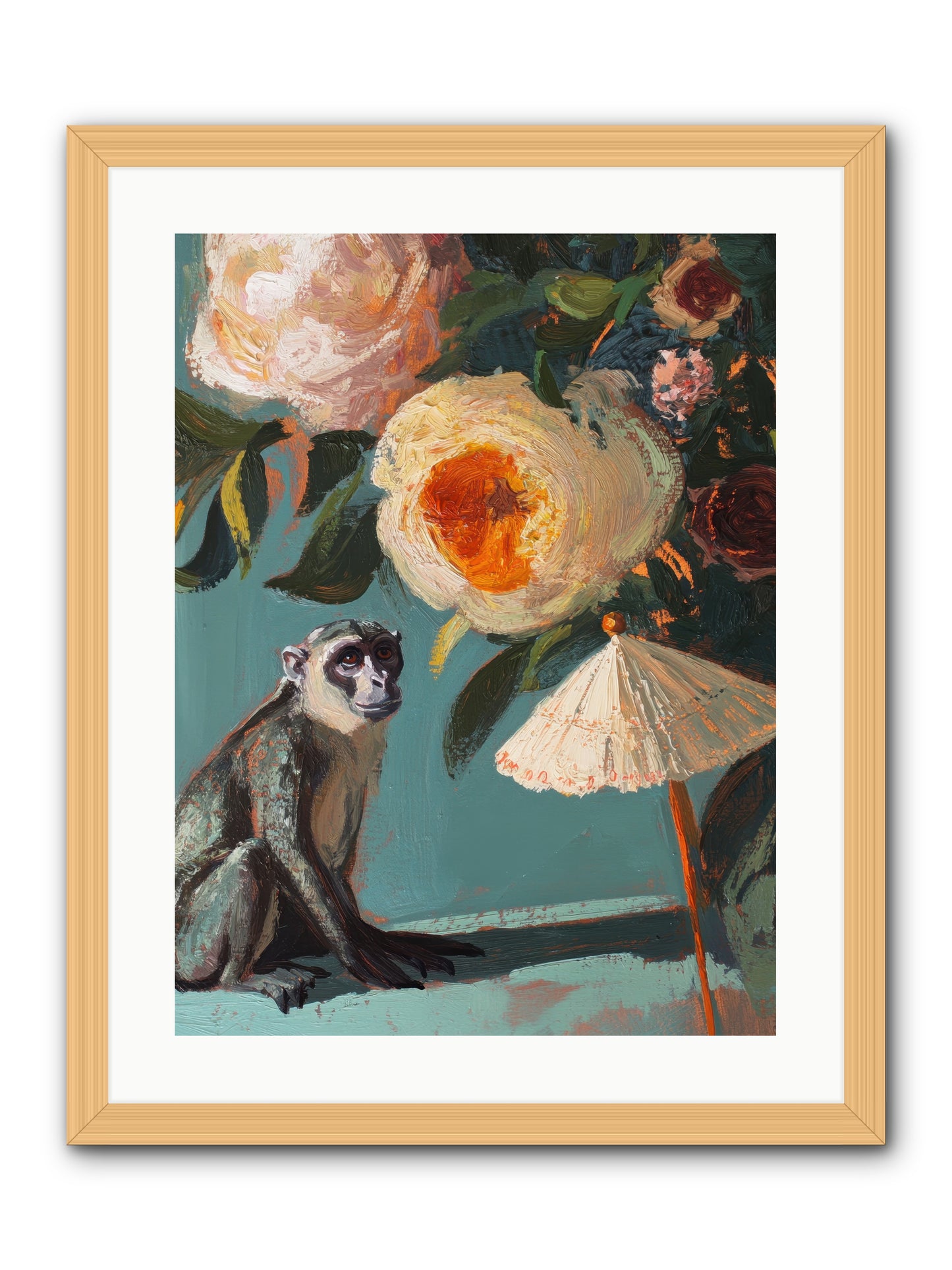 Botanical Charmer -- Framed Print - Natural 18x24