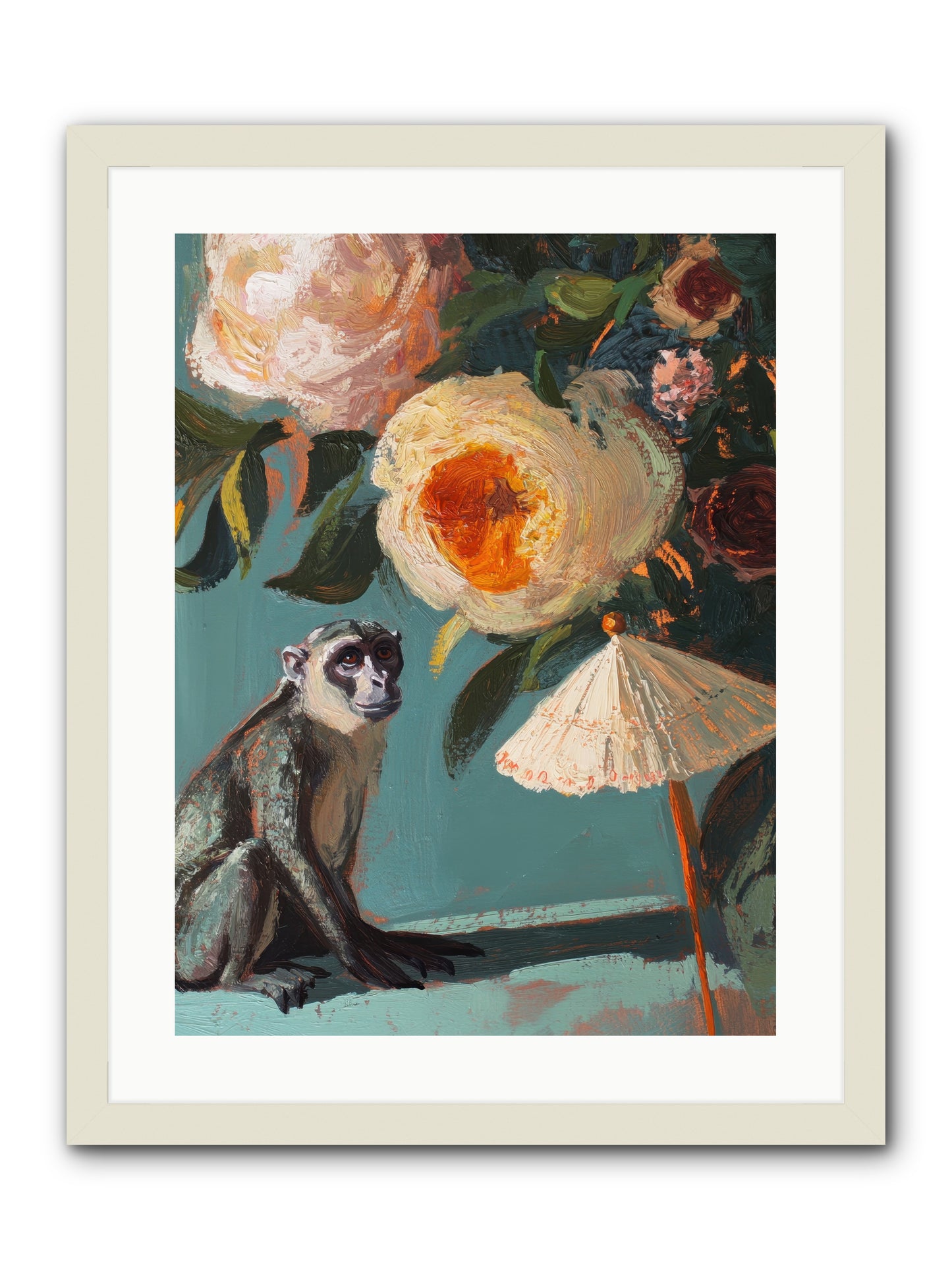 Botanical Charmer -- Framed Print - White 18x24