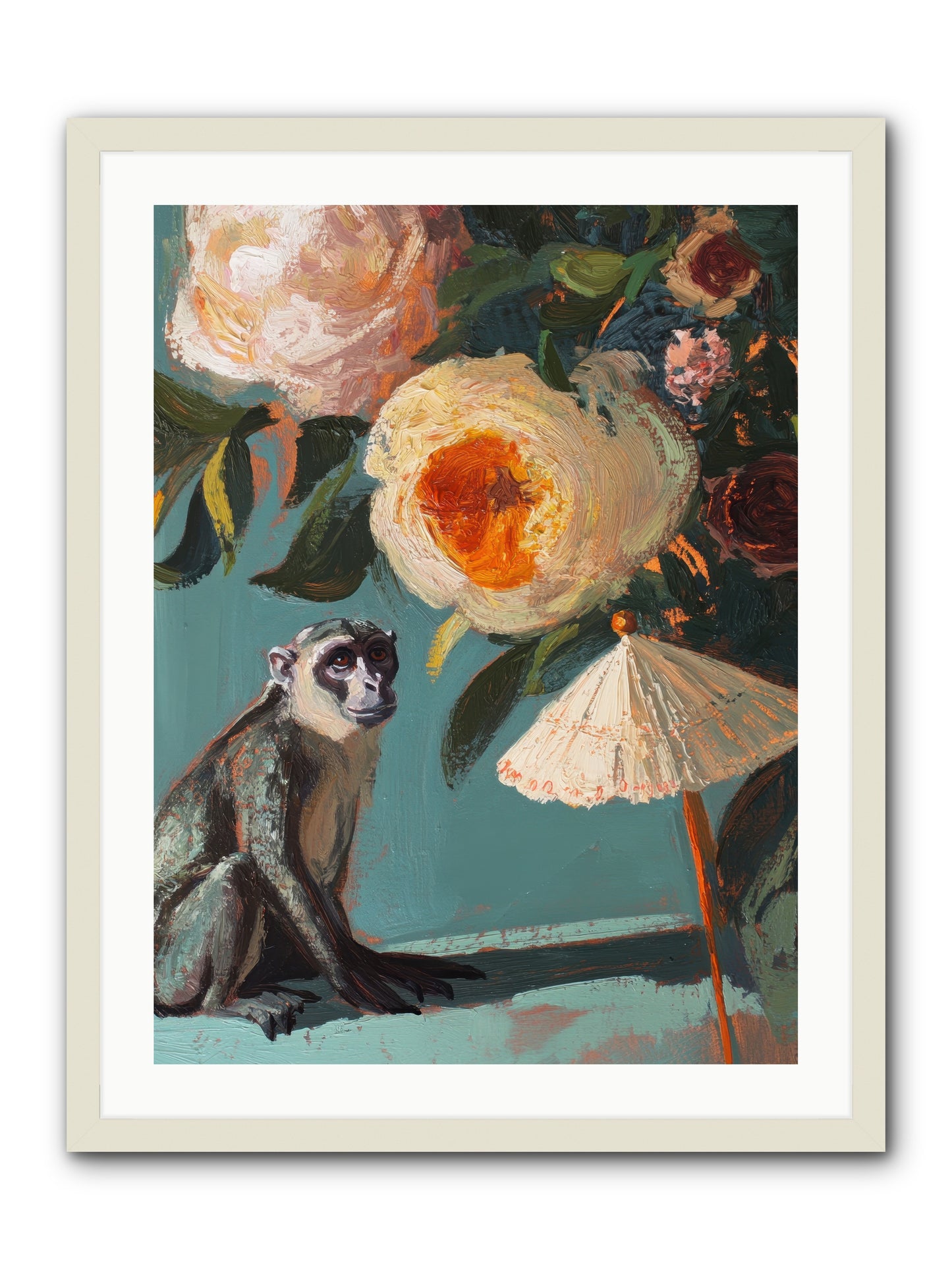 Botanical Charmer -- Framed Print - White 24x32