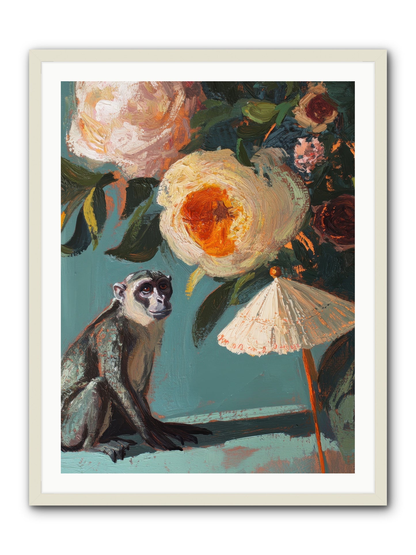 Botanical Charmer -- Framed Print - White 30x40