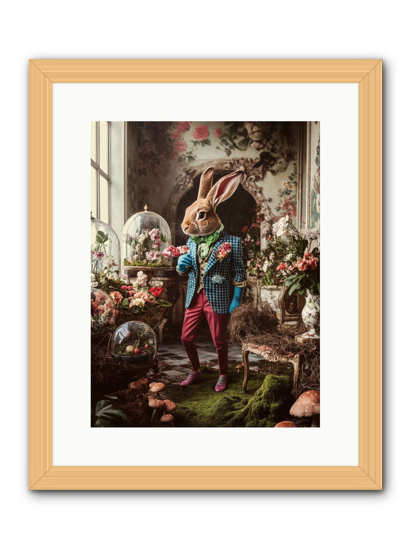 Botanical Love LettersRez -- Framed Print - Natural 12x16