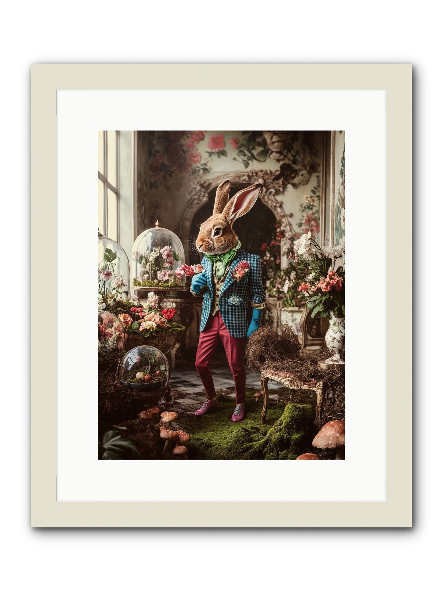 Botanical Love LettersRez -- Framed Print - White 12x16