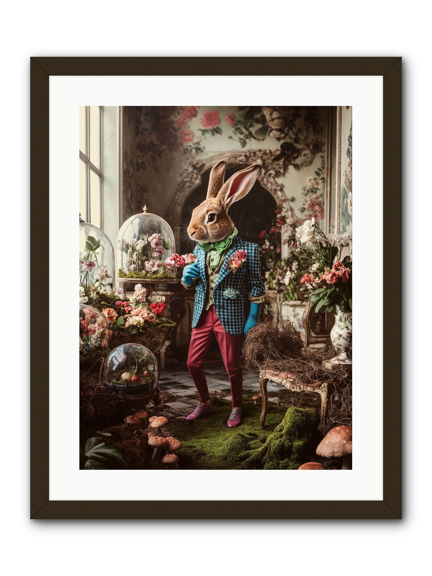 Botanical Love LettersRez -- Framed Print - Black 18x24