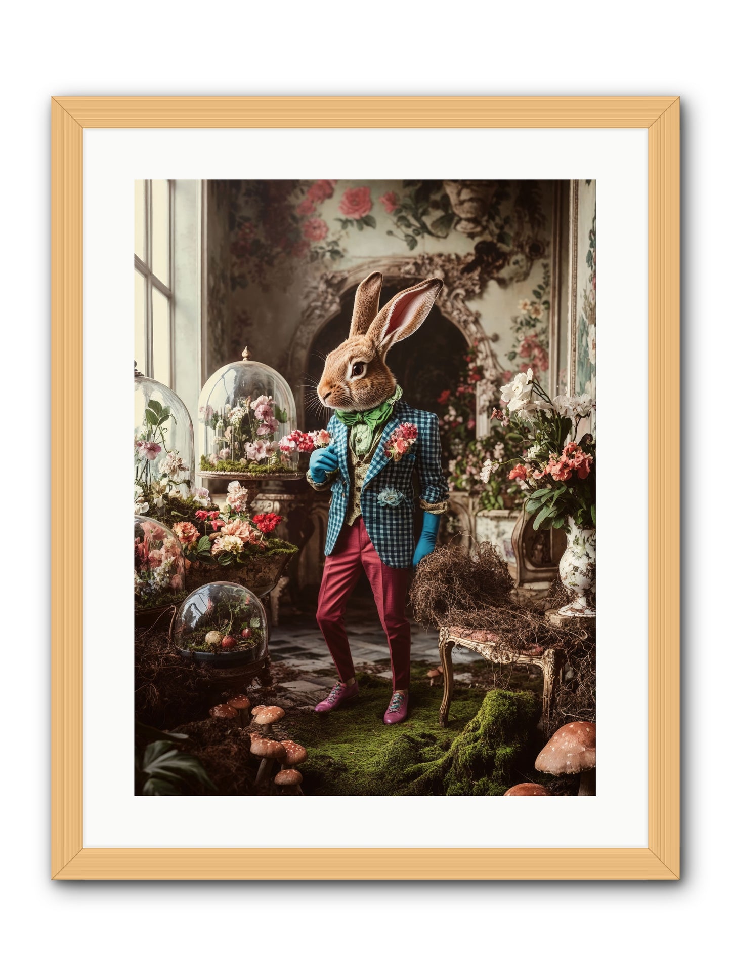 Botanical Love LettersRez -- Framed Print - Natural 18x24