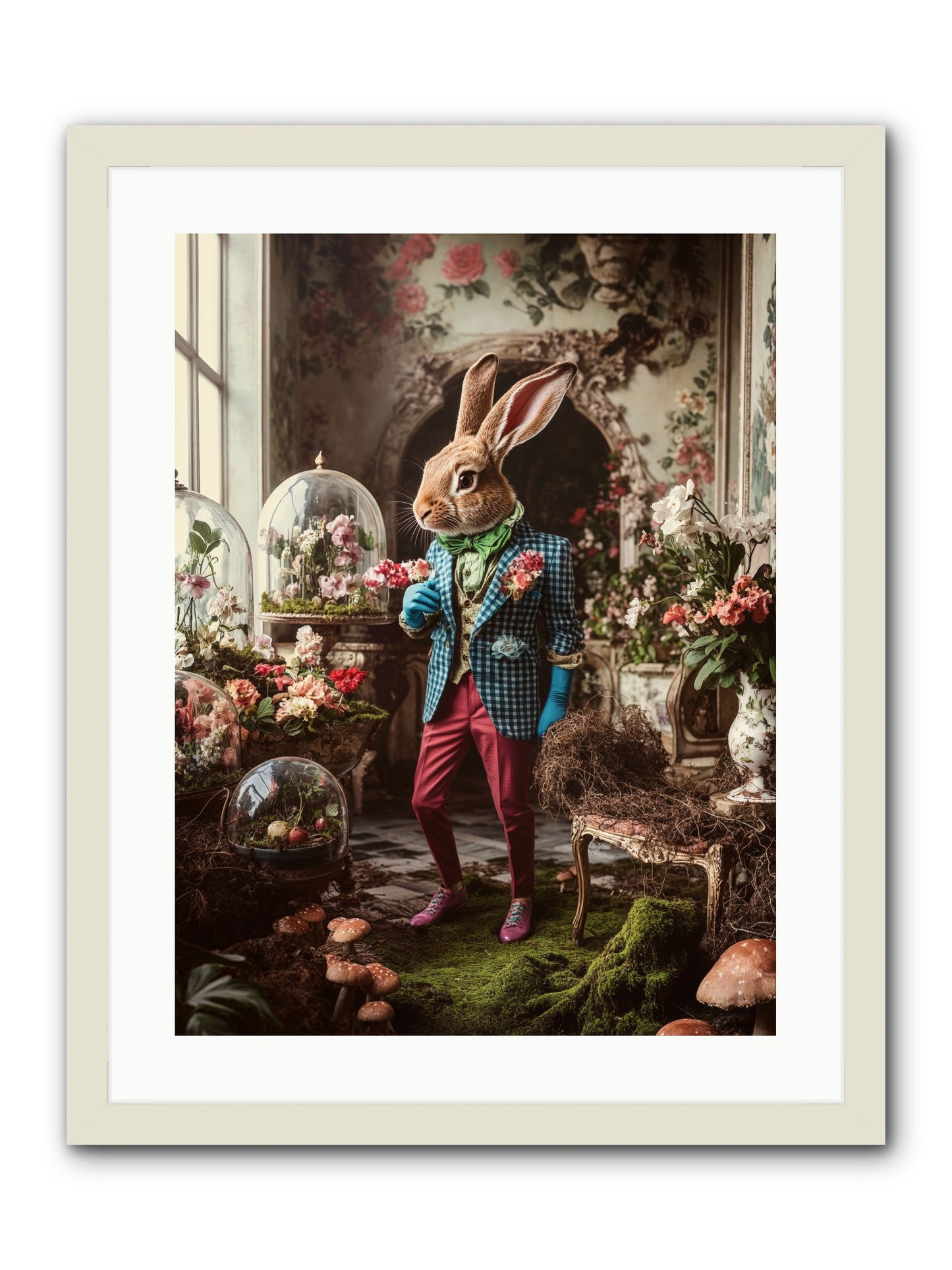 Botanical Love LettersRez -- Framed Print - White 18x24