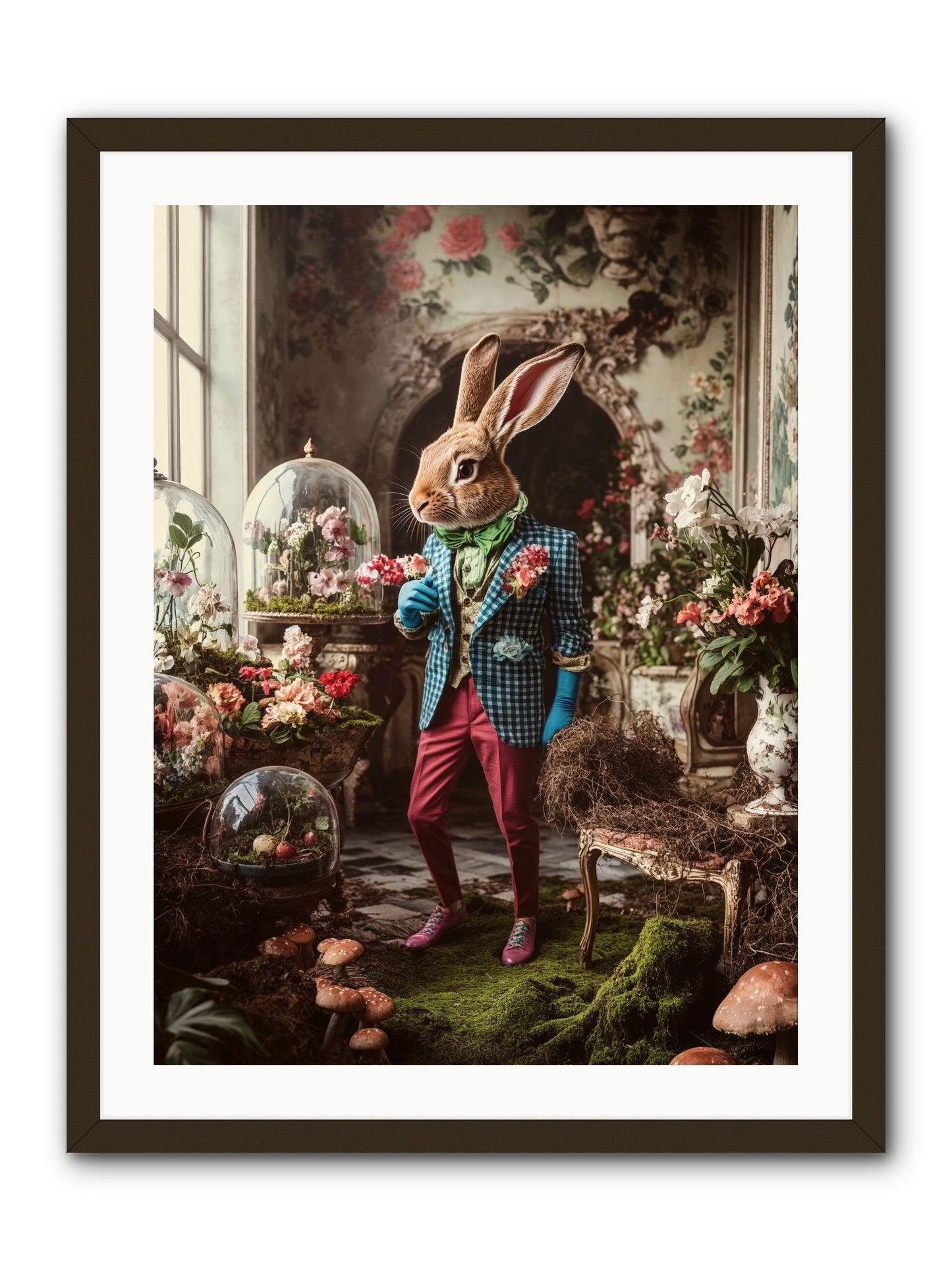 Botanical Love LettersRez -- Framed Print - Black 24x32