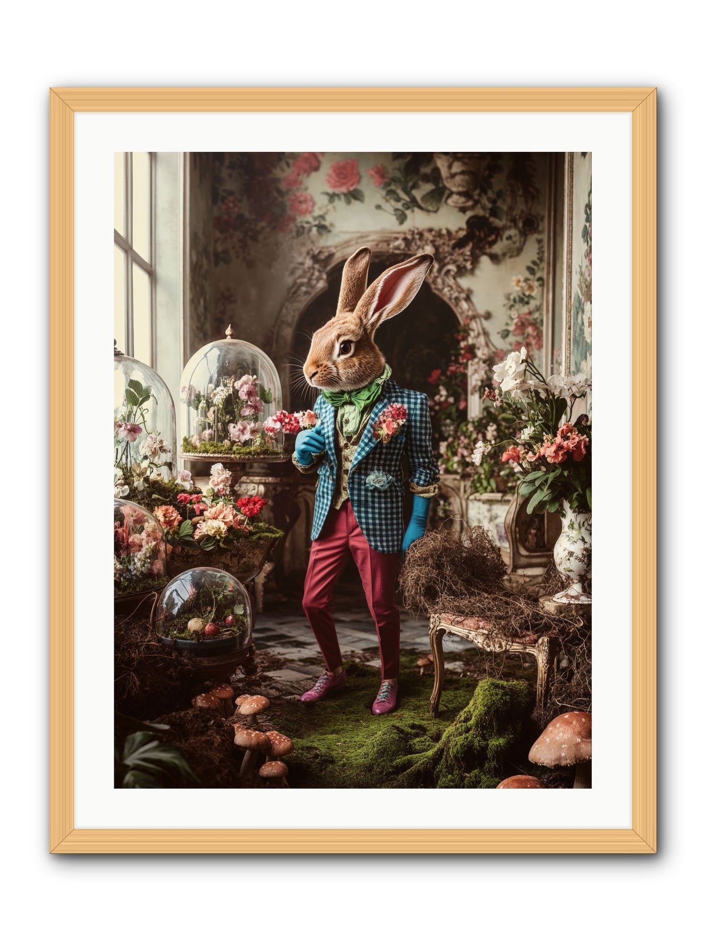 Botanical Love LettersRez -- Framed Print - Natural 24x32