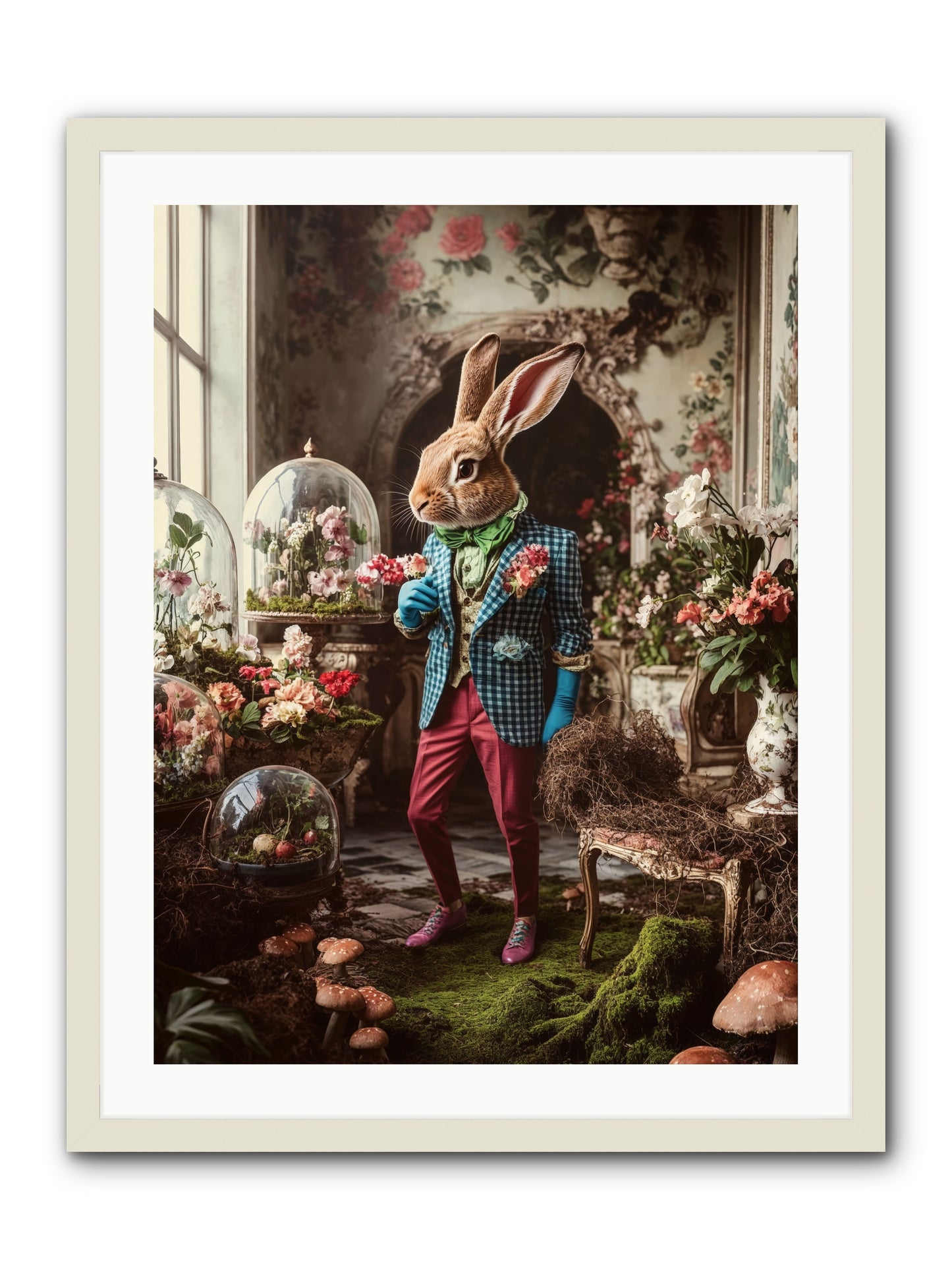 Botanical Love LettersRez -- Framed Print - White 24x32