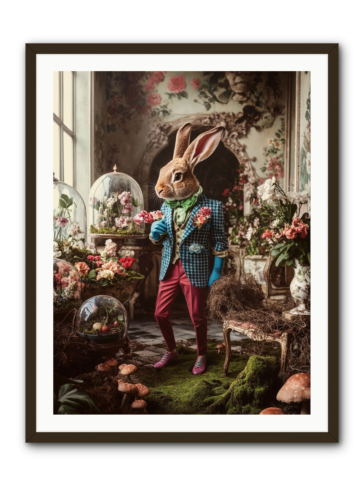 Botanical Love LettersRez -- Framed Print - Black 30x40