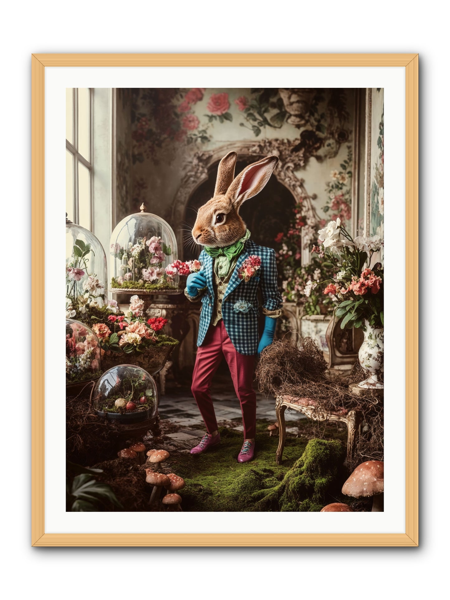Botanical Love LettersRez -- Framed Print - Natural 30x40