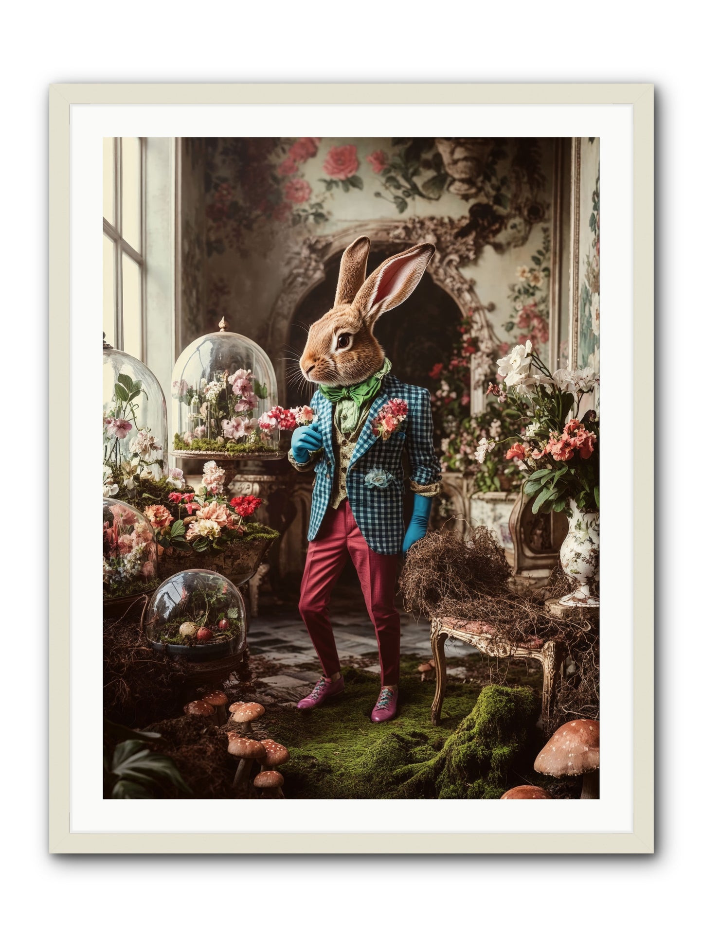Botanical Love LettersRez -- Framed Print - White 30x40