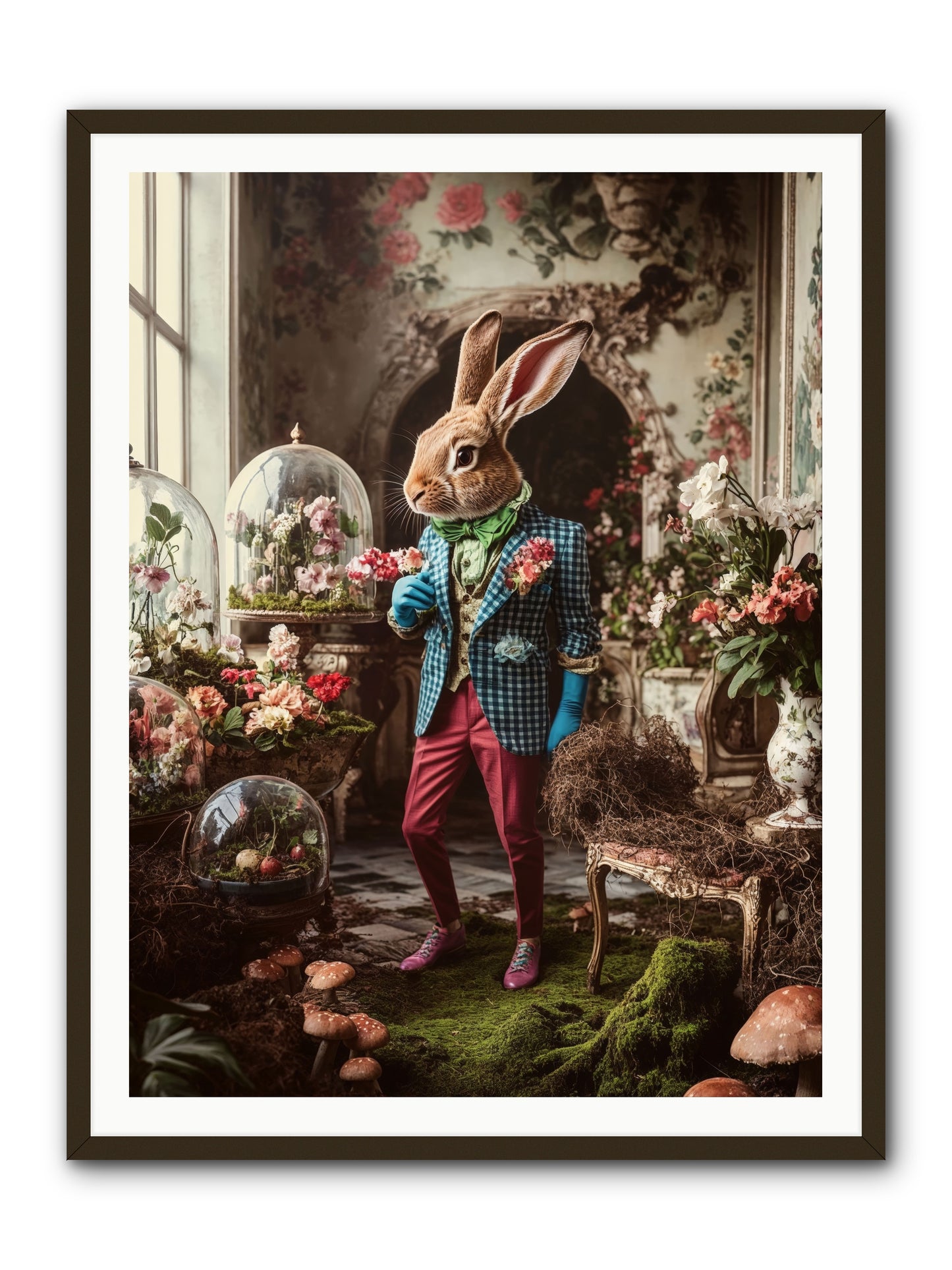 Botanical Love LettersRez -- Framed Print - Black 36x48