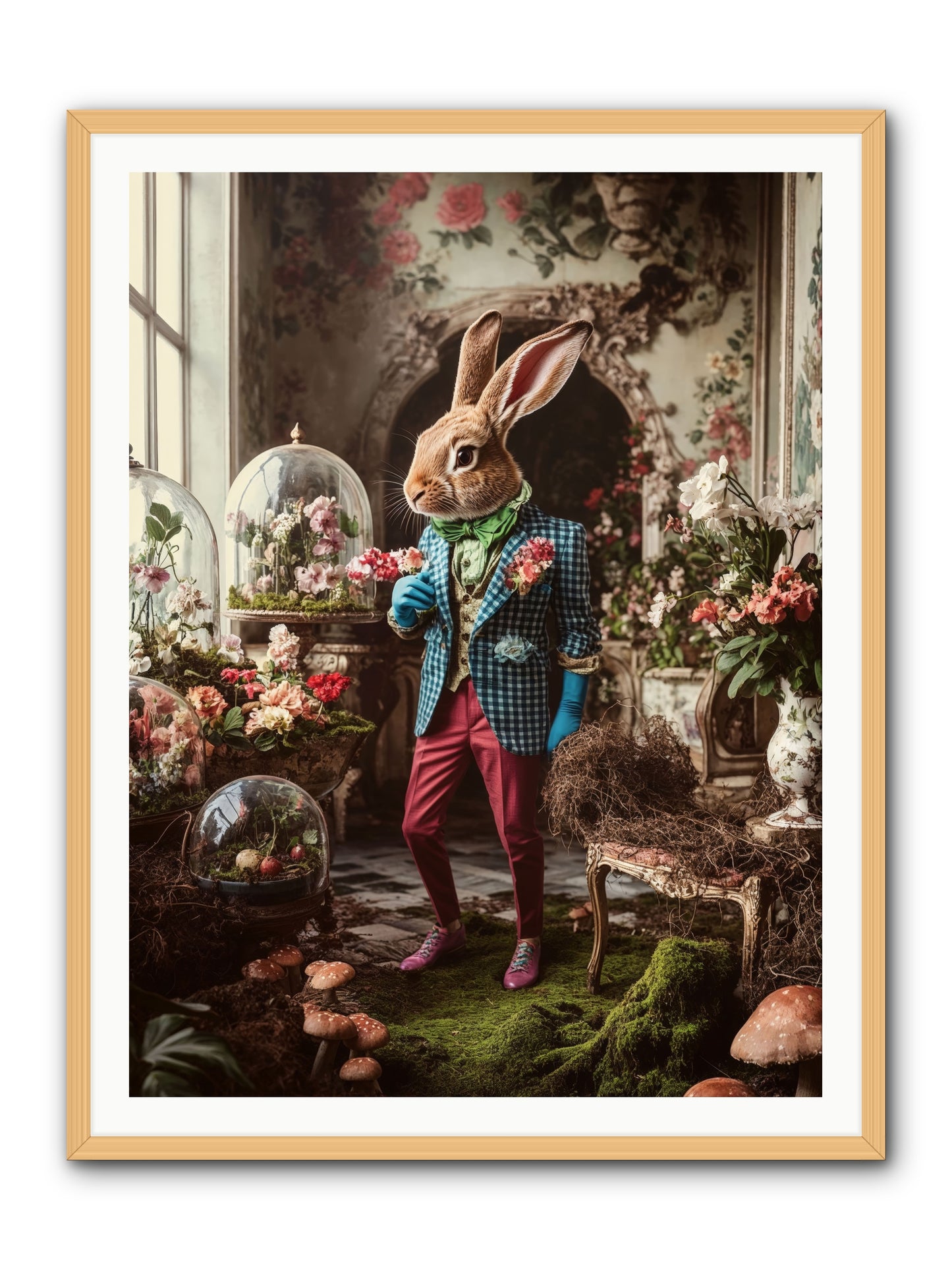 Botanical Love LettersRez -- Framed Print - Natural 36x48