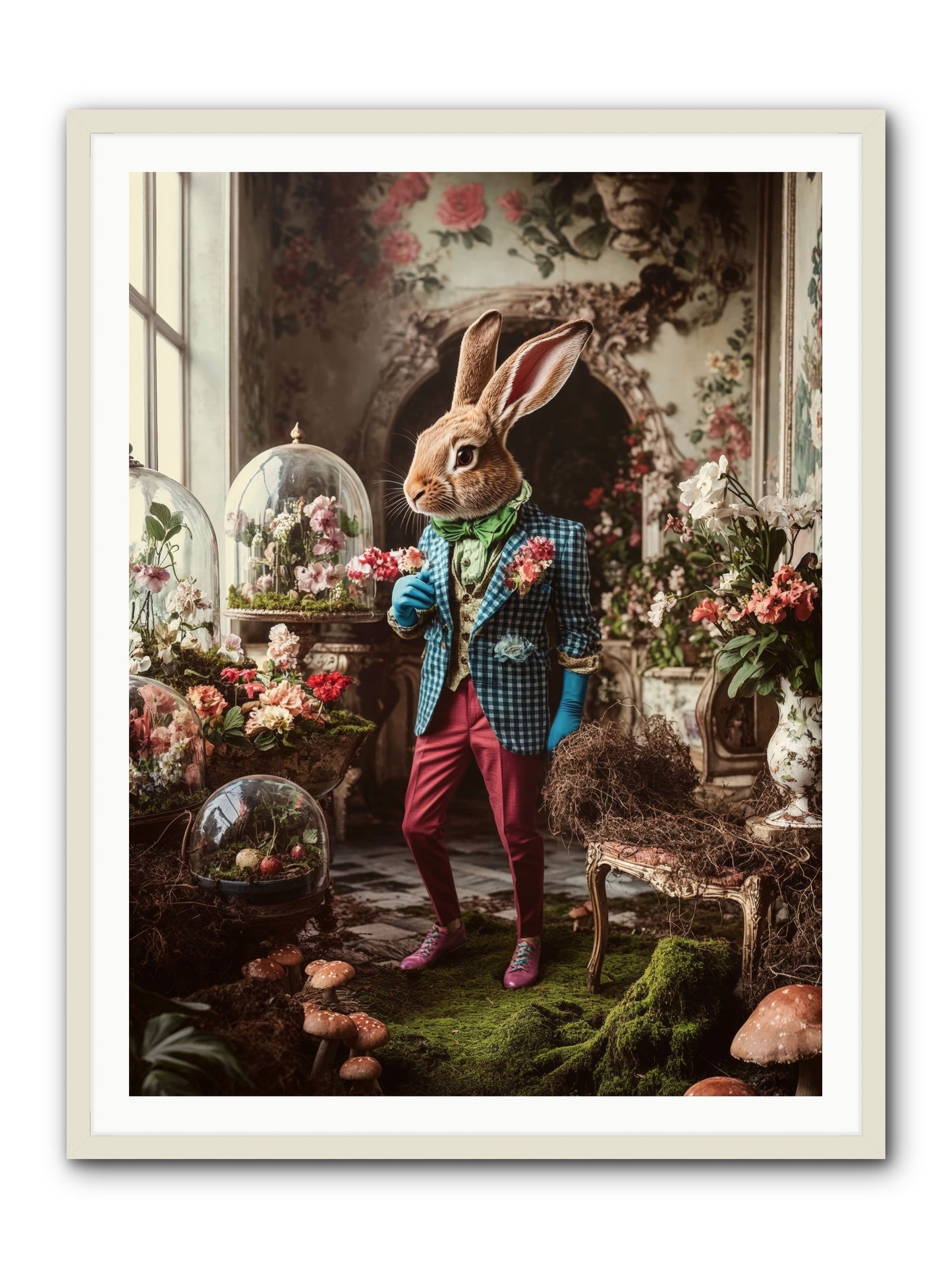 Botanical Love LettersRez -- Framed Print - White 36x48