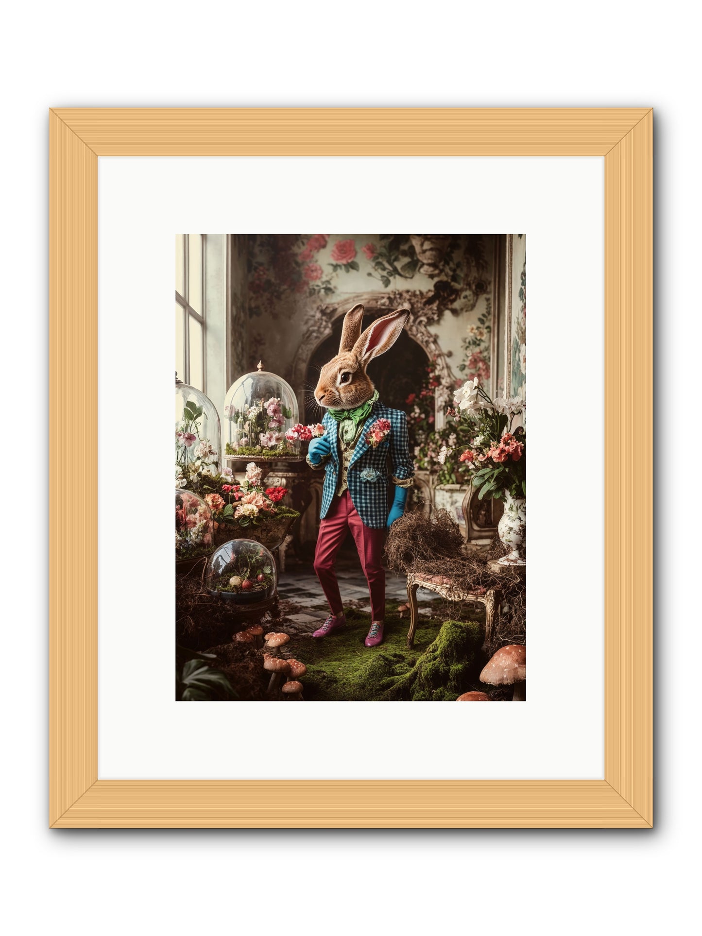 Botanical Love LettersRez -- Framed Print - Natural 9x12