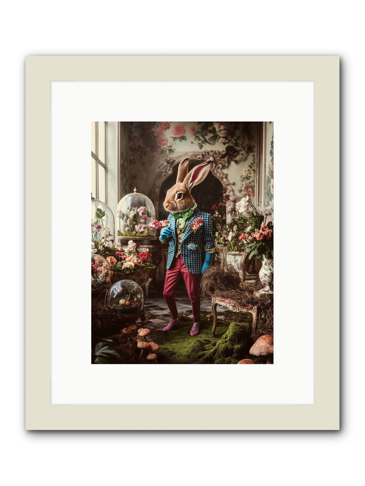 Botanical Love LettersRez -- Framed Print - White 9x12